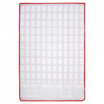 Салфетка из МИКРОФИБРЫ универсальная, 40х60 см, красная клетка, орнамент, 240 г/м2, BOOMHOUSE (БУМХАУС), 700880
