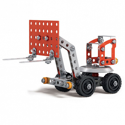 Конструктор металлический "Погрузчик", цветной, с подвижными деталями, 130 элементов, BAMBOX, 667033