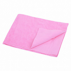 Салфетка протирочная 3D-СУПЕРВПИТЫВАЮЩАЯ PVA-замша 43x32 см, в тубе, розовая, LAIMA HOME, 609973