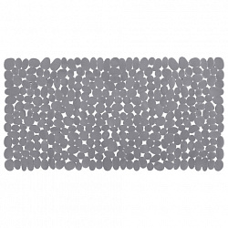 Коврик для ванны противоскользящий 70х36 см, "Галька", темно-серый, ПВХ, присоски, PRIMILA (ПРИМИЛА),700379