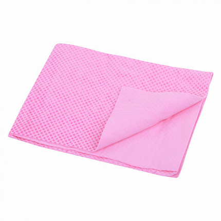 Салфетка протирочная 3D-СУПЕРВПИТЫВАЮЩАЯ PVA-замша 43x32 см, в тубе, розовая, LAIMA HOME, 609973