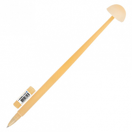 Ручка фигурная шариковая ЮНЛАНДИЯ "Гриб", силиконовый корпус, ассорти, СИНЯЯ, пишущий узел 0,7 мм, 143796