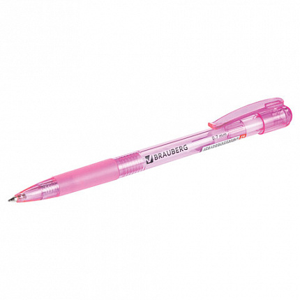 Ручка шариковая автоматическая с грипом BRAUBERG "Patrol", СИНЯЯ, корпус ассорти, узел 0,7 мм, линия письма 0,35 мм, 140582