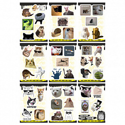 Наклейки виниловые, 49-53 шт., 9 листов, А6, "ЗАБАВНЫЕ ДИЗАЙНЫ", АССОРТИ, NALEPKING