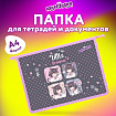 Папка для тетрадей ЮНЛАНДИЯ А4, 1 отделение, пластик, на молнии, "Anime dreamer", 273349