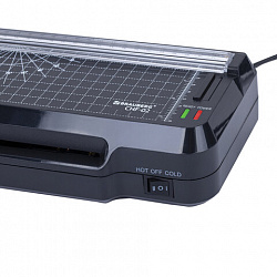 Ламинатор 3 в 1 BRAUBERG CHF-02, А4, 60-150 мкм, 30 см/мин, со встроенным резаком и обрезчиком углов, В ПОДАРОК набор пленок 40 шт., 532862