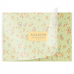 Альбом для рисования, пластиковая обложка, А4, 40 л., гребень, BRAUBERG, 210х297 мм, АССОРТИ-2 (8 видов), 107683