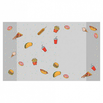 Обложки "FOOD" для тетрадей и дневников, КОМПЛЕКТ 10 шт, ПЛОТНЫЕ, 210*350 мм, 110 мкм, FUNSTER, 274083