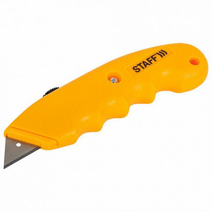 Нож универсальный мощный STAFF PRO, автофиксатор с 3 положениями, ABS-пластик, 238733