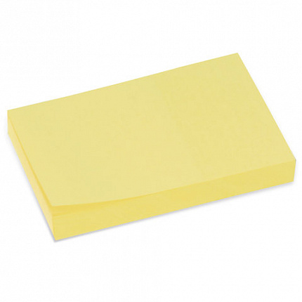 Блок самоклеящийся (стикеры) BRAUBERG, ПАСТЕЛЬНЫЙ, 76х51 мм, 100 листов, желтый, 122689