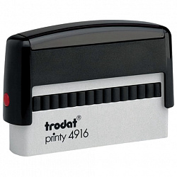 Оснастка для штампа, оттиск 70х10 мм, синий, TRODAT 4916 P2, корпус черный, подушка, 52908