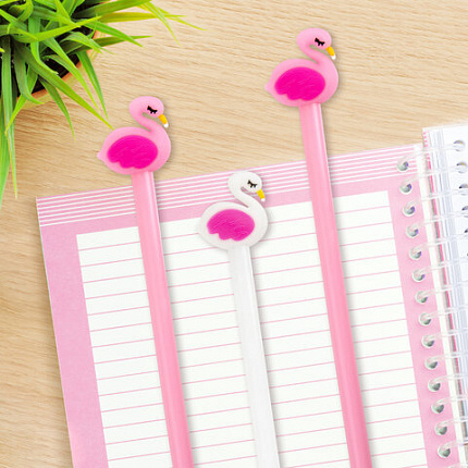 Ручка с топпером шариковая ЮНЛАНДИЯ "Лебедь", корпус ассорти, СИНЯЯ, пишущий узел 0,7 мм, 143801