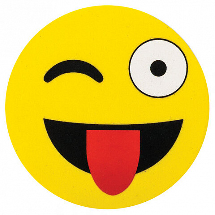 Стиратели магнитные для магнитно-маркерной доски ЮНЛАНДИЯ "Смайлик", 50 мм, КОМПЛЕКТ 4 ШТ., желтые, с рисунком, 237504