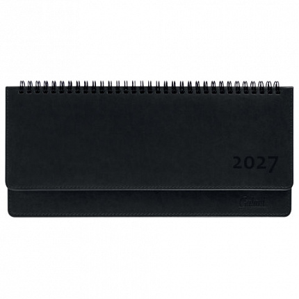 Планинг датированный 2027 305х140мм GALANT Ritter, под кожу, черный, 118208