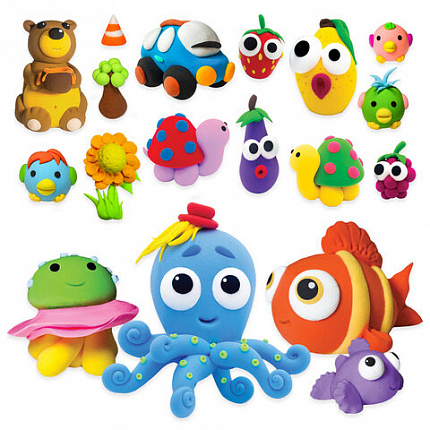 Пластилин супер лёгкий воздушный застывающий 24 цвета, 240 г, 3 стека, ЮНЛАНДИЯ, 105906