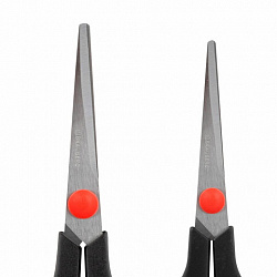Ножницы BRAUBERG SOFT GRIP НАБОР 5 штук (140, 170, 190, 220, 240 мм), эргономичные черно-красные ручки, ВЫГОДНАЯ УПАКОВКА, 238410