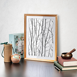 Рамка 30х40 см небьющаяся, дерево, багет 18 мм, BRAUBERG "HIT", канадская сосна, 390026