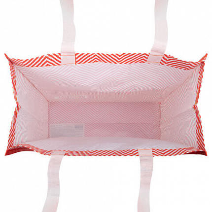 Сумка хозяйственная до 20 кг, 39x45x21 см, 4 ручки, глянцевая полиэстровая ткань, ОФИСМАГ, 700239