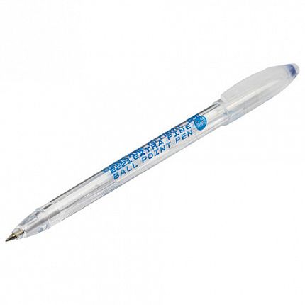 Ручка шариковая масляная PENSAN "Global-21", СИНЯЯ, корпус прозрачный, узел 0,5 мм, линия письма 0,3 мм, 2221