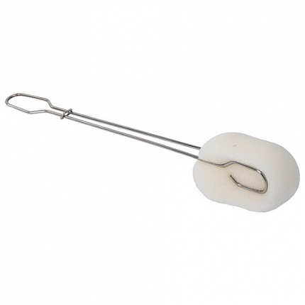 Ершик металлический 32 см кухонный для мытья бутылок и термосов, ДВЕ ГУБКИ в комплекте, LAIMA (ЛАЙМА), 700066