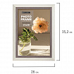 Рамка 21х30 см небьющаяся, багет 30 мм, пластик, BRAUBERG "Lambert", слоновая кость/капучино, 391251