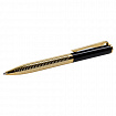 Ручка подарочная шариковая GALANT "Black Melbourne", корпус золотистый с черным, золотистые детали, пишущий узел 0,7 мм, синяя, 141356