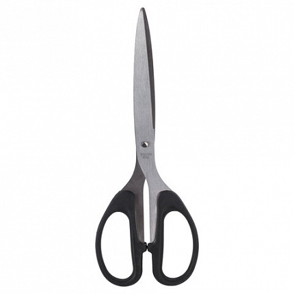 Ножницы BRAUBERG "Classic", 210 мм, чёрные, классической формы, 2-х сторонняя заточка, 230935