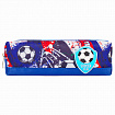 Пенал ЮНЛАНДИЯ, 1 отделение, полиэстер, "Football", синий, 19х4х6 см, 270270