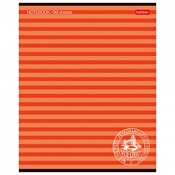 Тетрадь А5, 96 л., HATBER, скоба, линия, обложка картон, "ПОЛОСОЧКИ" (микс), 033678, 96Т5B2
