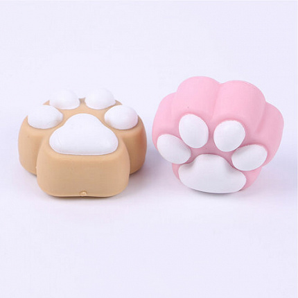 Игрушка-антистресс "КОШАЧЬЯ ЛАПКА", 6х6 см, ассорти 4 цвета, JOLLY JOT (ДЖОЛЛИ ДЖОТ), 665805