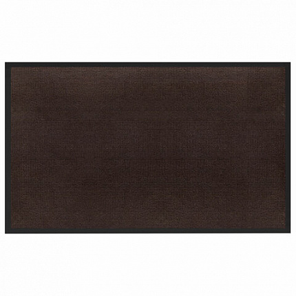 Коврик придверный 90х150 см, КОРИЧНЕВЫЙ, влаго-грязезащитный, 300 г/м2, рубчик, PRIMILA (ПРИМИЛА) STANDARD, 701017