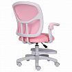 Кресло детское с подставкой для ног BRABIX "Toy MG-205", сетка/ткань TW, розовое, 533151