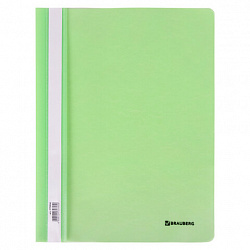 Скоросшиватель пластиковый BRAUBERG "Pastel" А4, 130/180 мкм, мятный, 270458