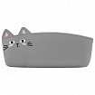 Пенал ЮНЛАНДИЯ ЮНИОР, 1 отделение, искусственная кожа, "Gray kitty", 20х9х7 см, 273819