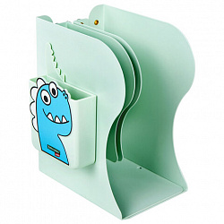 Подставка-держатель для книг и учебников BRAUBERG KIDS "Dino",органайзер, раздвижная, металл, 238067
