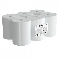 Полотенца бумажные рулонные 150 м, VEIRO Professional (H1) COMFORT, 1-слойные, КОМПЛЕКТ 6 рулонов, K211