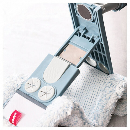 Швабра КОМПЛЕКТ черенок 85-145 см + флаундер + насадка МОП (608413) ТИП К, YORK "Magnetic", 8169, 81690