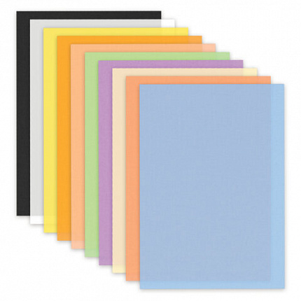 Цветная бумага ТИШЬЮ 17 г/м2, А4 (210х297 мм), 20 листов, 10 цветов пастель, в папке, BRAUBERG, 116497