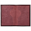 Обложка для паспорта натуральная кожа "Virginia", "Герб", темно-бордовая, BRAUBERG, 237199