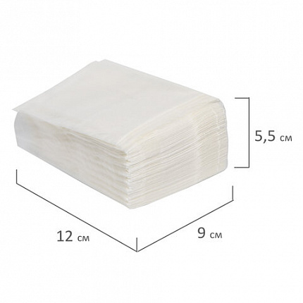 Салфетки бумажные для диспенсера, LAIMA (N2) PREMIUM, 1-слойные, КОМПЛЕКТ 30 пачек по 100 шт., 17x15,5 см, белые, 112509