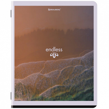 Тетрадь А5, 48 л., BRAUBERG, скоба, клетка, матовая ламинация, "Природа", (микс в спайке), 405337