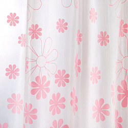 Шторка для ванной PEVA, 180х180 см, кольца в комплекте, дизайн ассорти, ЦВЕТЫ, WBZ (ВБЗ), 700071