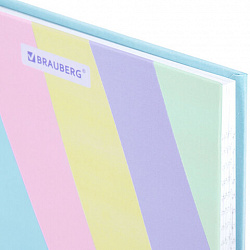Блокнот А5 134х206 мм, 80 л., твёрдый, клетка, BRAUBERG, кросс-серия PASTEL, 117015