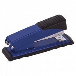 Степлер №24/6, 26/6 металлический BRAUBERG "Office", до 30 листов, синий, 228612