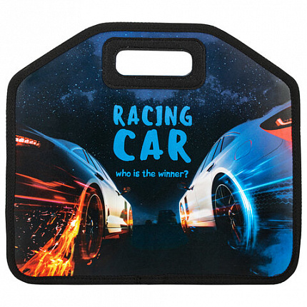 Папка-сумка ЮНЛАНДИЯ, 1 отделение, фетровые ручки, 34х30х11 см, "Night race", 270999