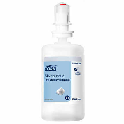 Картридж с жидким мылом-пеной одноразовый Tellus/TORK (Система S4) Advanced, гигиенический эффект, 1 л, 520821