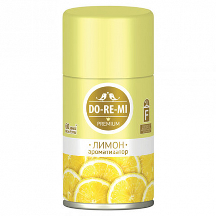 Сменный баллон для автоматических освежителей 250 мл, DO-RE-MI "Лимон", сухое распыление, СИБИАР, 5-02.03.011.24