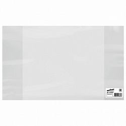 Обложка ПВХ со штрихкодом для тетрадей и дневников, ПЛОТНАЯ, 120 мкм, 208х346 мм, прозрачная, ЮНЛАНДИЯ, 229305