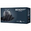 Перчатки нитриловые смотровые 50 пар (100 штук), размер 9-10, XL (очень большой), черные, BENOVY MultiColor