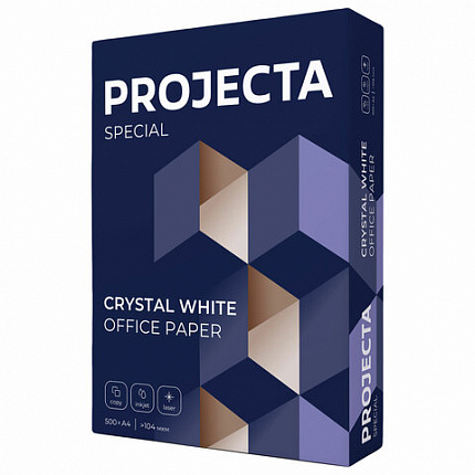 Бумага офисная А4, 80 г/м2, 500 л., марка В, PROJECTA SPECIAL, Россия, 153% (CIE)